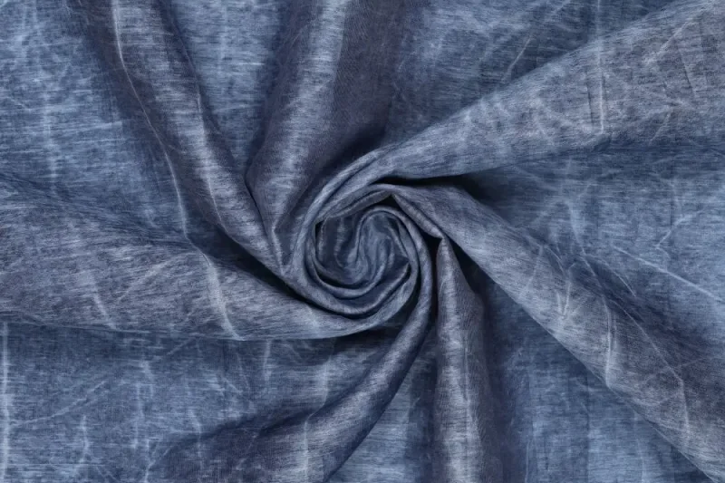 Indigo-chiffon-stof-P597