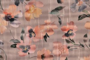 Katoen-satijn-stof-digitale bloemenprint-P519