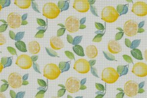 Wafel-katoen-stof-citroen-P527