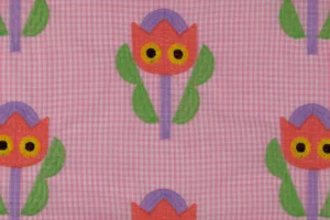 Katoen-poplin-stof-ruit-geborduurde-bloem-p725