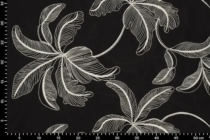 Katoen-voile-stof-geborduurde-bladeren-P683-3