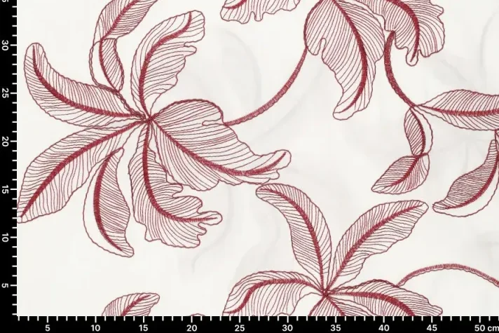 Katoen-voile-stof-geborduurde-bladeren-P684-3