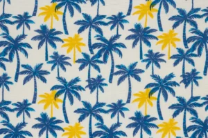 Mousseline-stof-palmbomen-print-P717