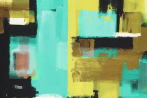 Viscose-satijn-stretch-stof-abstracte-paintingprint-P696