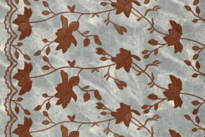 Waxed-denim-stof-leatherlook-geborduurde-bloemen-p699