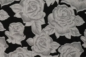 Jacquard-stof-rozenprint-P822