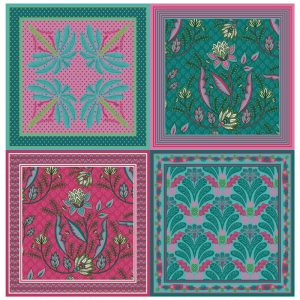 Panel-satijn-stof-4-diverse-prints-in-bloemen-en-takken-p804