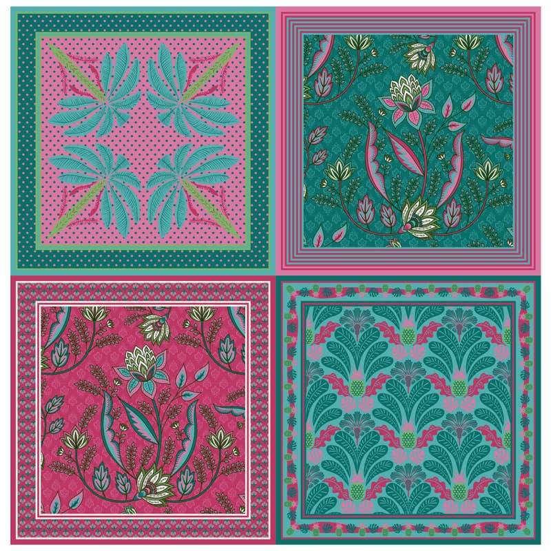 Panel-satijn-stof-4-diverse-prints-in-bloemen-en-takken-p804