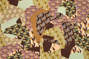 Viscose-satijn-stof-retro-patroon-P759