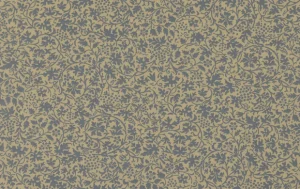 Poplin Katoen Stof, Bladeren Print, Baby Blauw/offwhite. P886-1