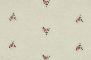 Teddy Embroidery, Bloemen, Ecru/Roze. P904