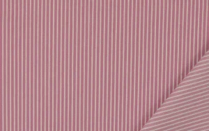 Denim Stof, Fijne Streep, Roze. P931-1