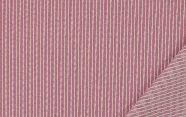Denim Stof, Fijne Streep, Roze. P931-1