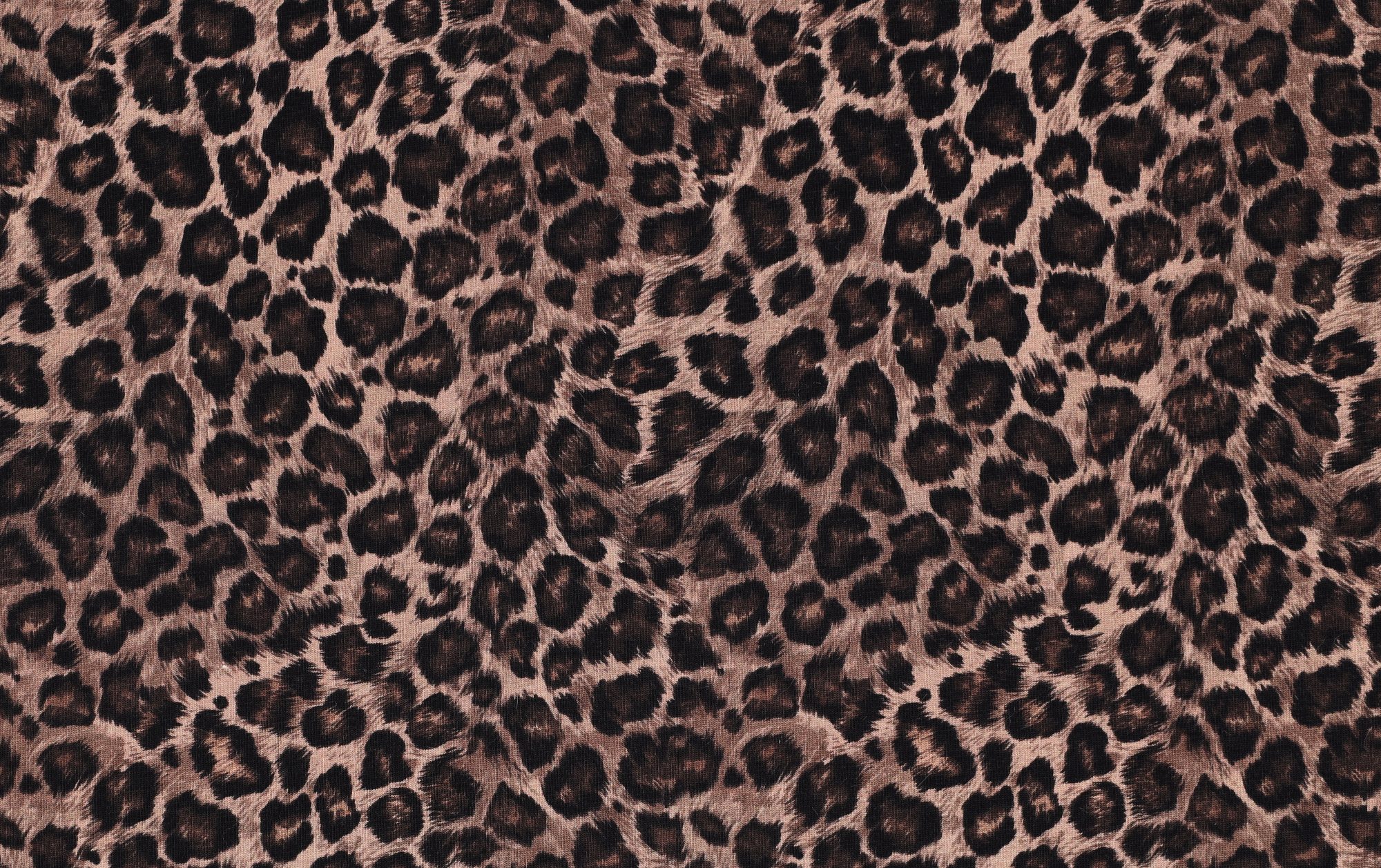 Jersey Stof Digital Dieren Print, Taupe. P912-1