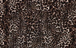 Viscose Radiance Stof, Dieren Print, Bruin. P914-1