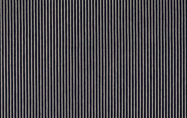 Denim Stof, Fijne Streep, Marine. P932-1