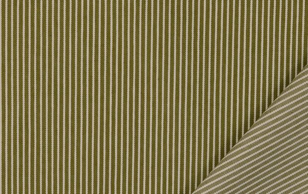 Denim Stof, Fijne Streep, Olijf Groen. P933-3