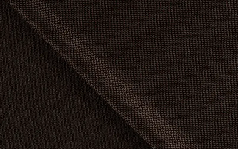 Punta Jacquard Pied De Poule Stof, Donker Bruin/Zwart, P945-2