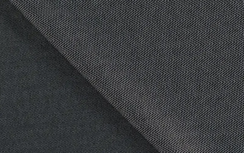 Punta Jacquard Visgraad Stof, Donker Grijs/Zwart, P947-2