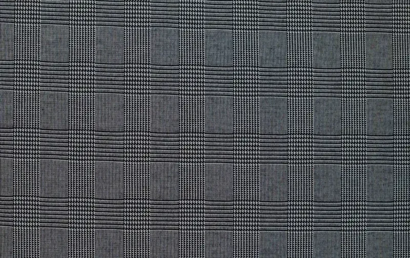 Punta Jacquard Ruit Stof, Donker Grijs/Zwart, P948-1