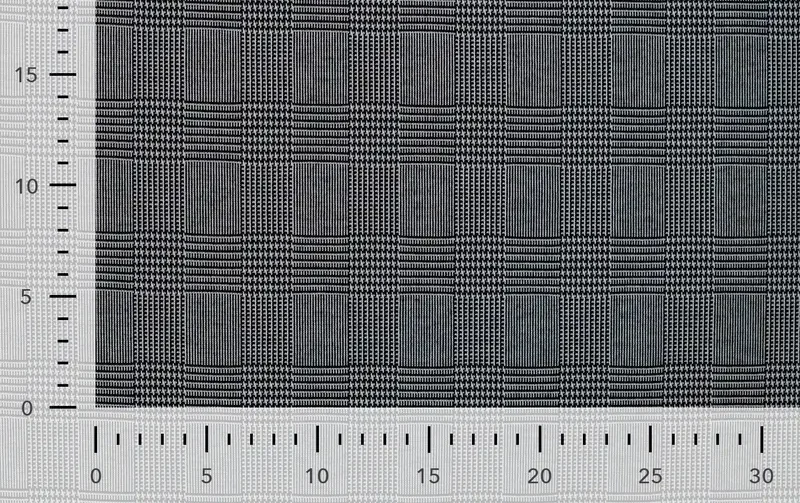 Punta Jacquard Ruit Stof, Donker Grijs/Zwart, P948-4