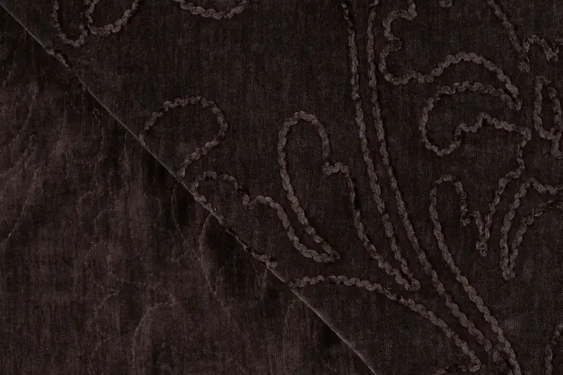 Geborduurde-chenille-bengaline-stof-geborduurde-bladeren-p1050-2