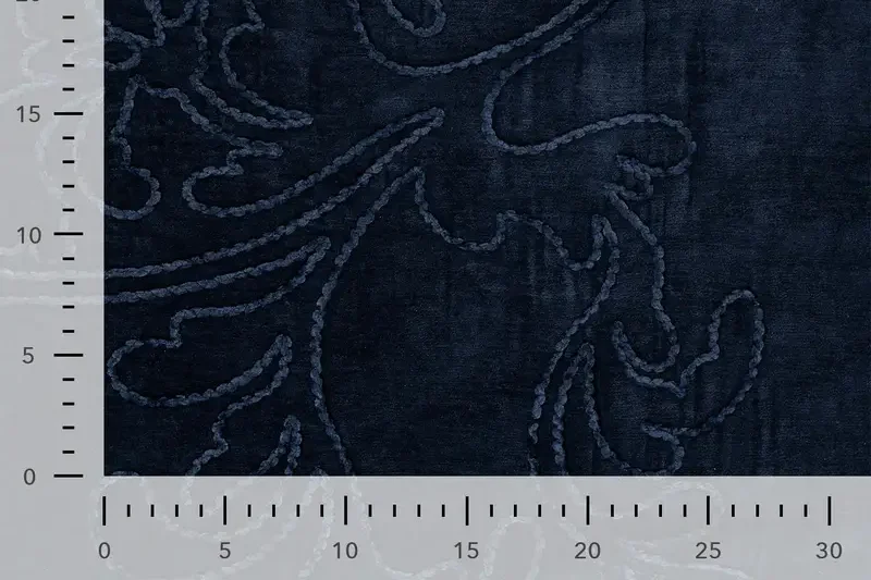Geborduurde-chenille-bengaline-stof-geborduurde-bladeren-p1052-3