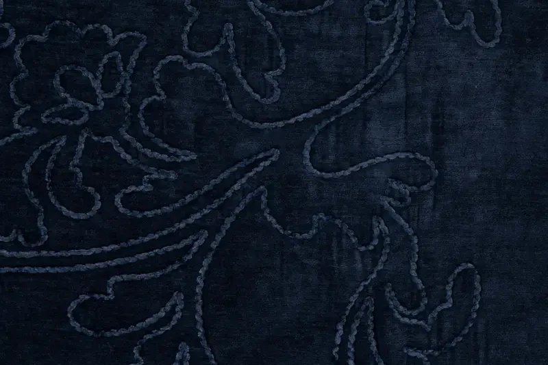Geborduurde-chenille-bengaline-stof-geborduurde-bladeren-p1052