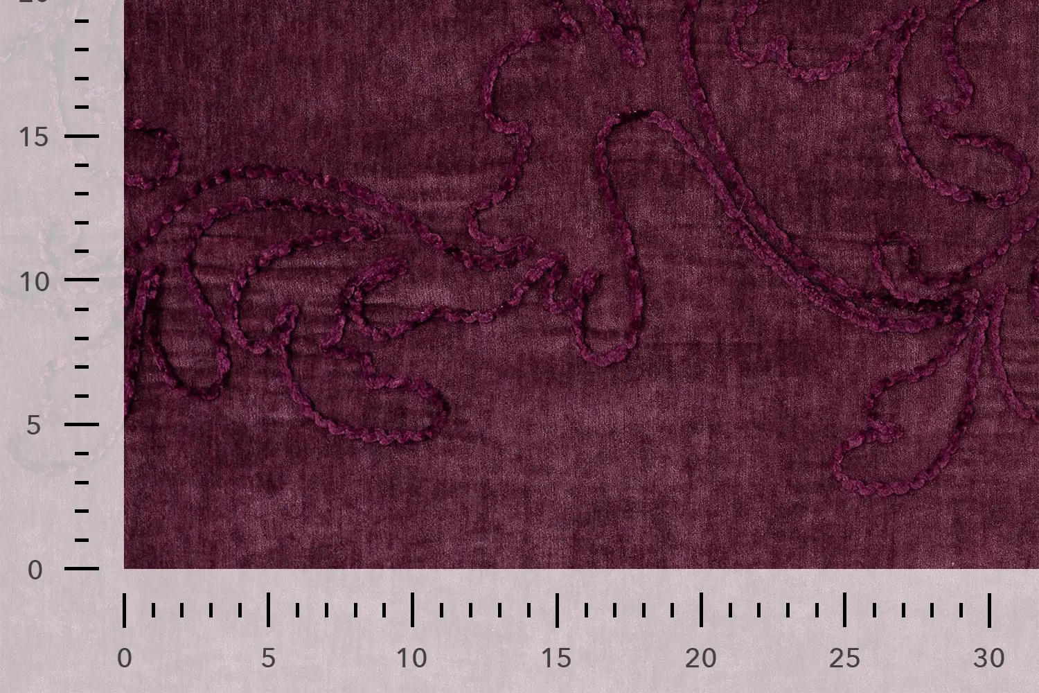 Geborduurde-chenille-bengaline-stof-geborduurde-bladeren-p1053-3