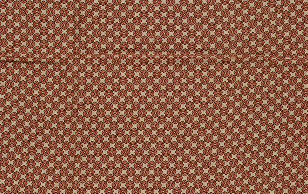 Viscose satijn stof, abstacte stip, roze/rood, P1015-1