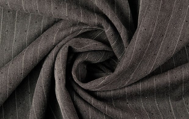 Viscose Jersey stof, streep print met strass steentjes, grijs, P988-2