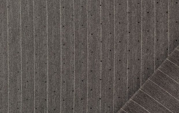 Viscose Jersey stof, streep print met strass steentjes, grijs, P988-3