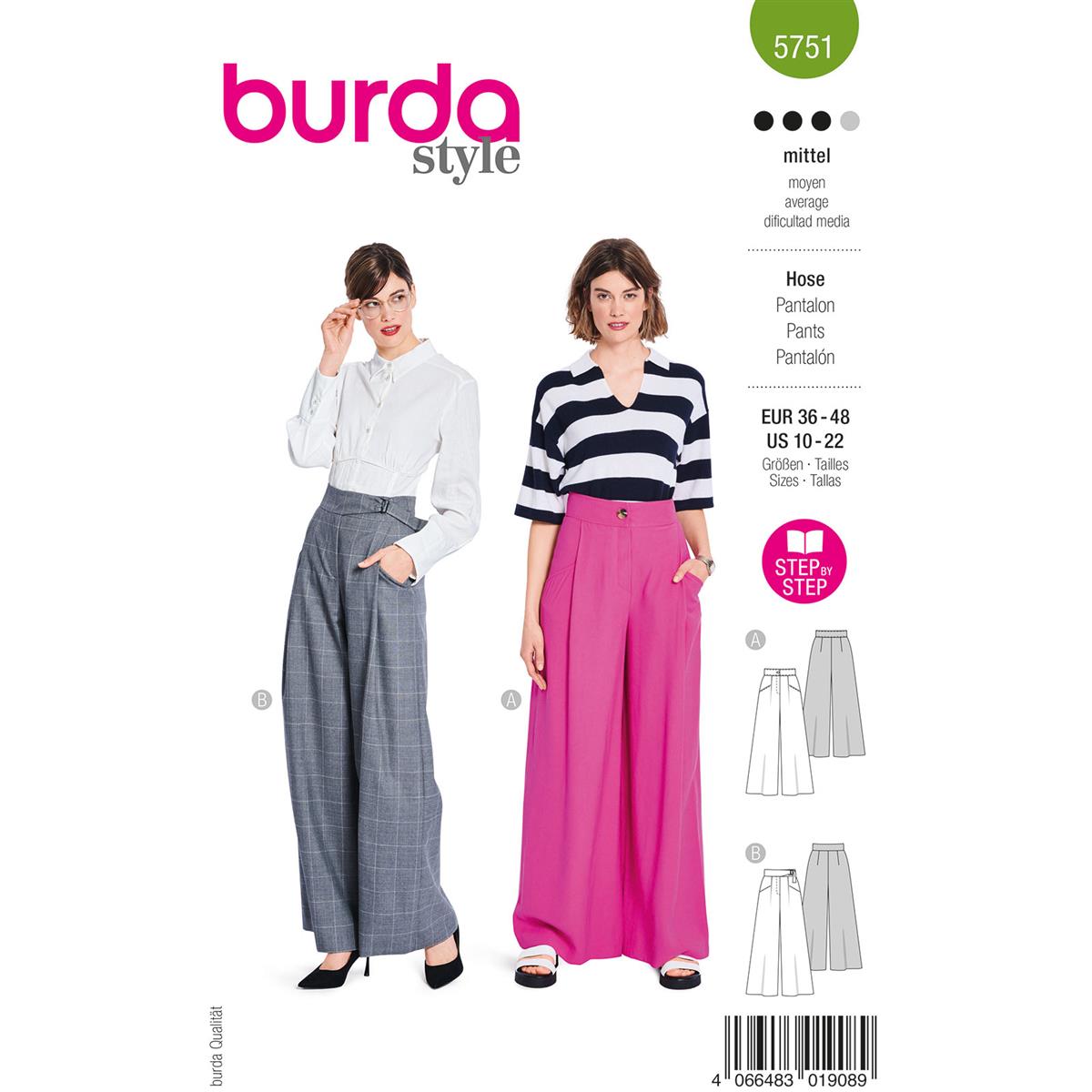 Burda Style, Naaipatroon broek 5751-1