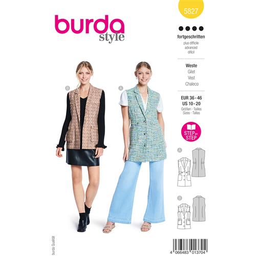 Burda Style, Naaipatroon vest 5827-1