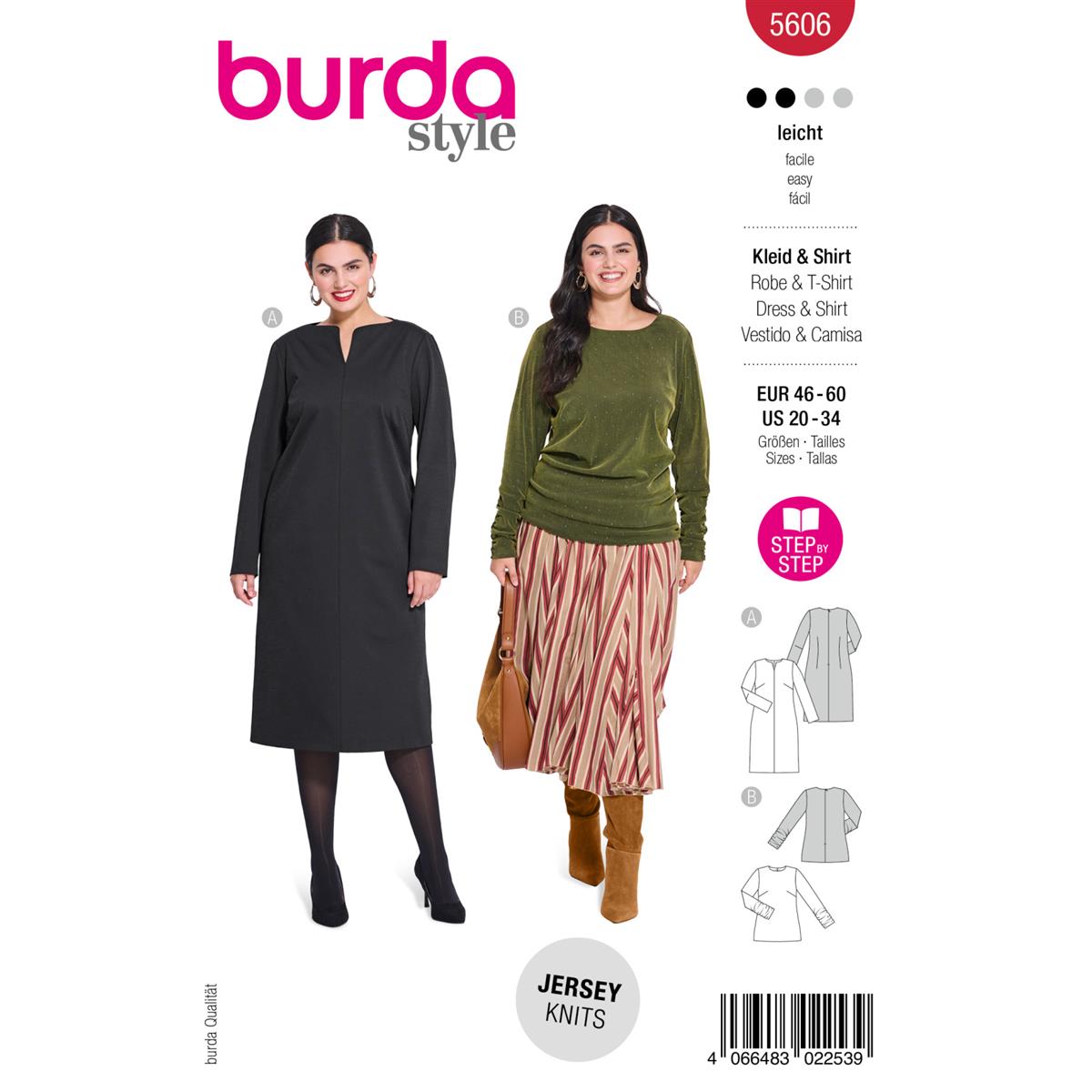 5606-Burda-naaipatroon-jurk-en-shirt