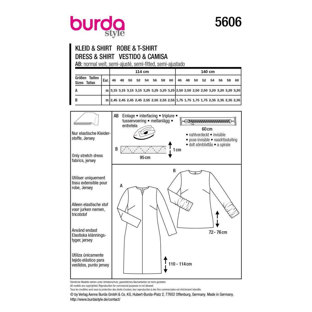 5606-Burda-naaipatroon-jurk-en-shirt
