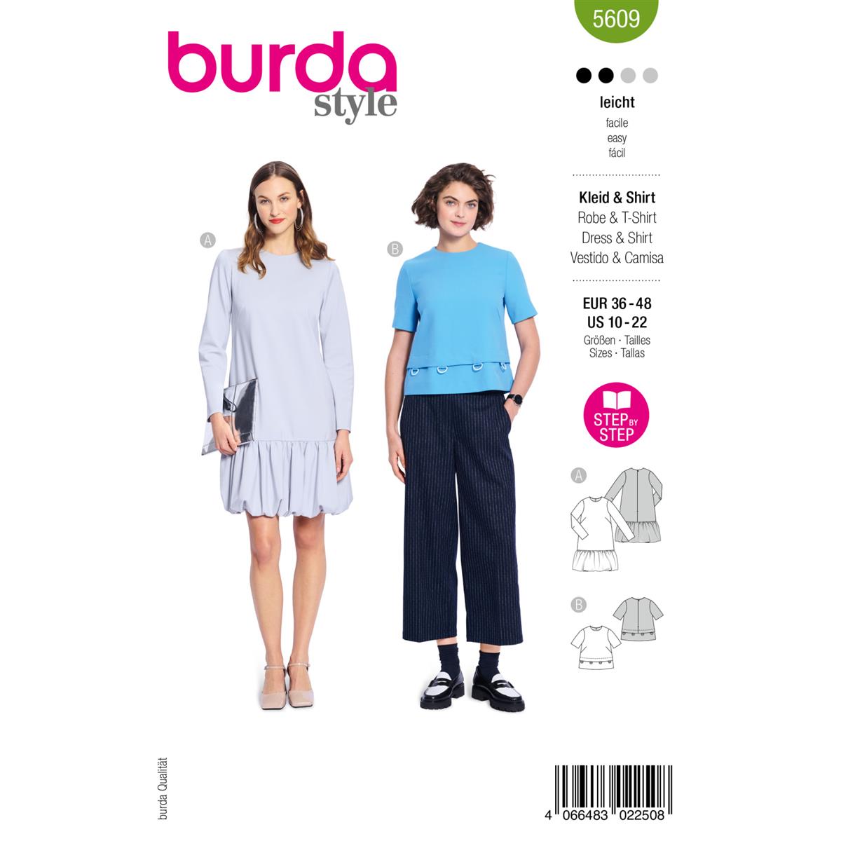 5609-Burda-naaipatroon-jurk-en-blouse