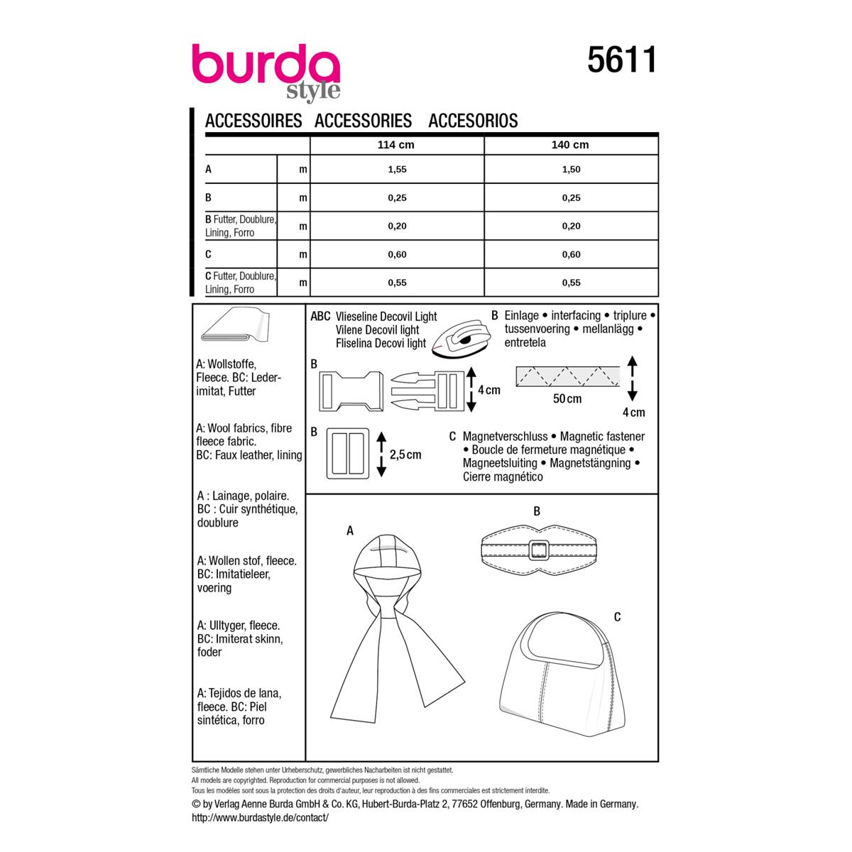 5611-Burda-naaipatroon-sjaal-riem-en-tas