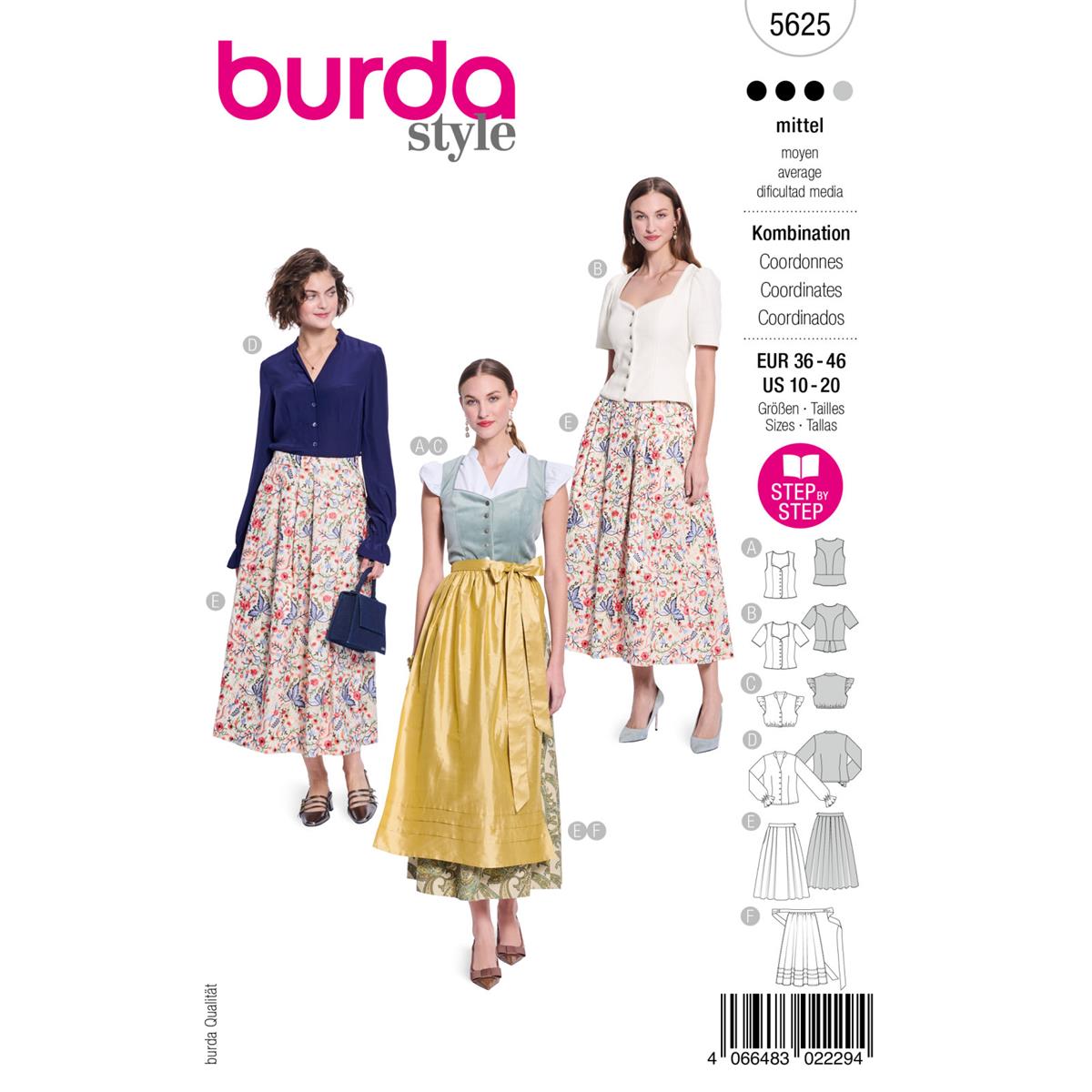 5625-burda-naaipatroon-Dirndle-Oktoberfestkleding-