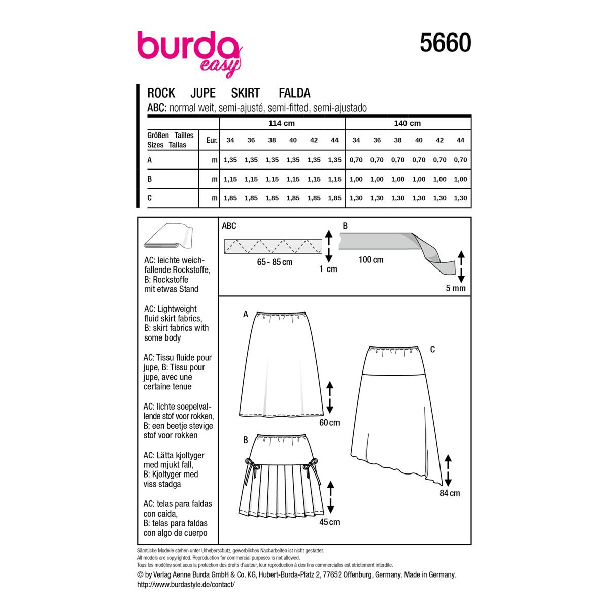 Burda Style, Naaipatroon rok 5660 - Afbeelding 2