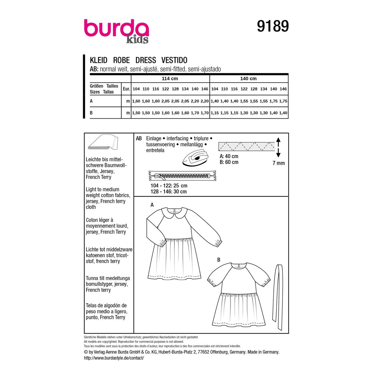 9189-Burda-kindernaaipatroon-jurk