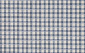 Katoen stof, garen geverfd, ruit motief, blauw/wit. A.116-1