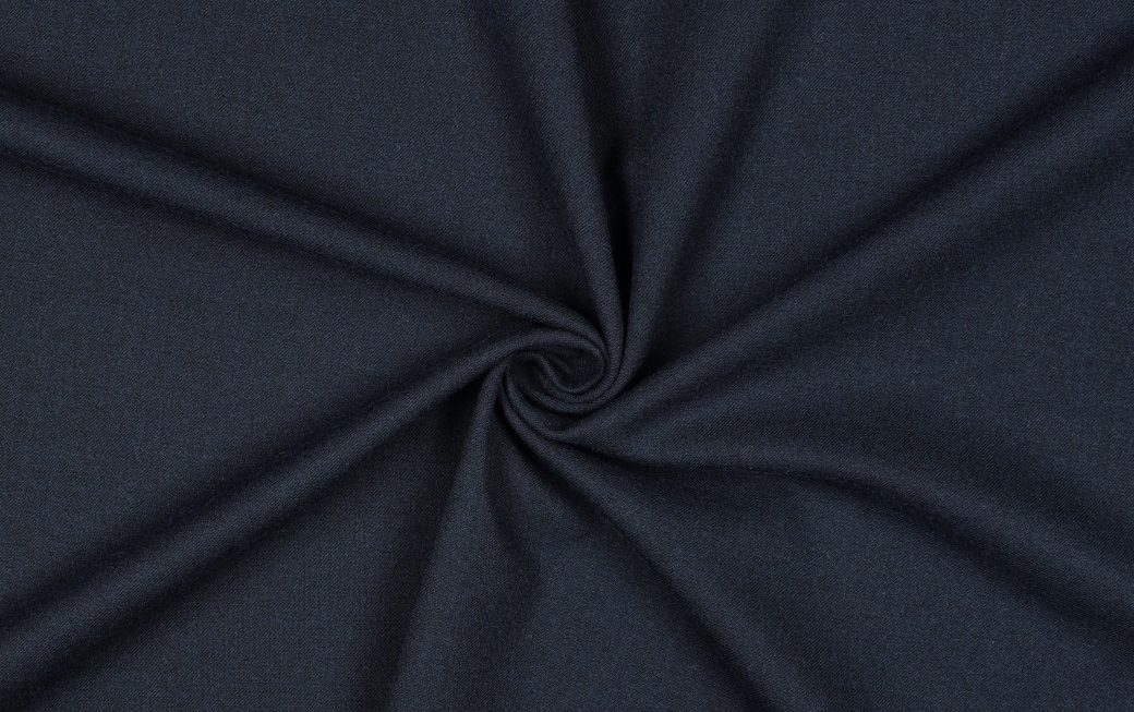 Viscose gabardine stof, geborsteld stretch, marine blauw. A.062-3
