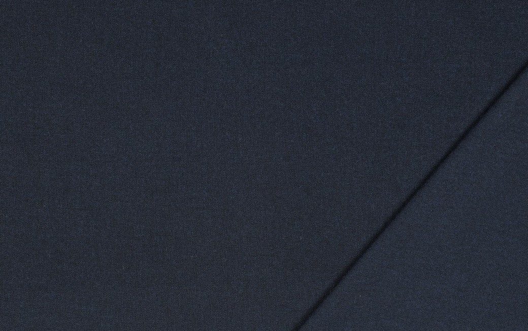 Viscose gabardine stof, geborsteld stretch, marine blauw. A.062-4