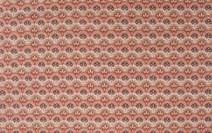 Rib jersey stof, bloemenprint, crème/roze/blauw. A.070-1