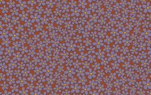 Poplin katoen stof, bloemen print, paars/rood. A.107-1