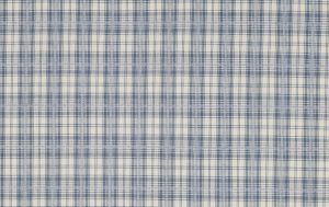 Katoen stof, garen geverfd, ruit motief, blauw/wit. A.117-1