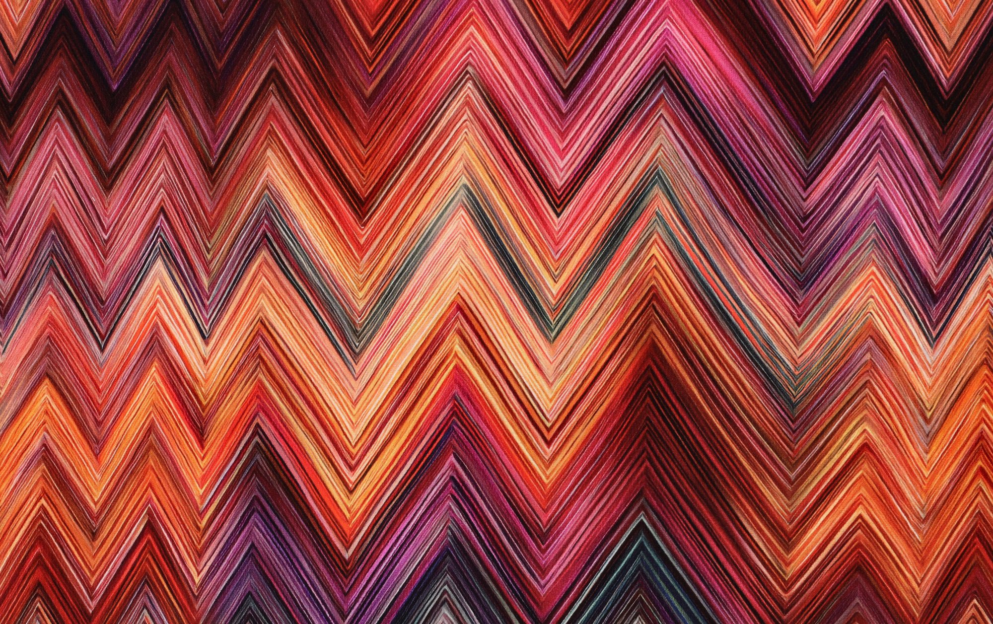 Viscose stof, zigzag print, multicolor. A.141-1