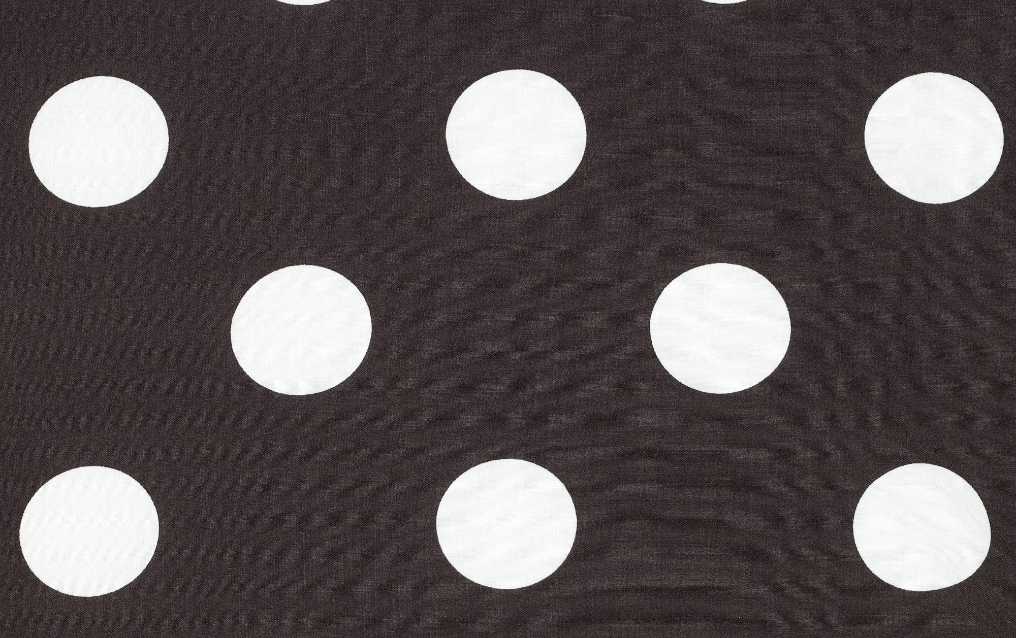 Viscose stof, polka dots print, donker bruin/wit. A.145-1