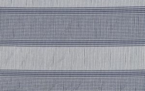 Katoen stof, garen geverfd, ruit motief, blauw/wit. A.148-1